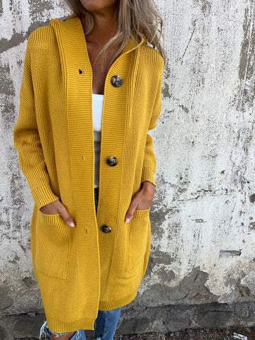 Cardigan Mi-Long Léger pour Femme – Gris Clair