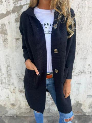 Cardigan Mi-Long Léger pour Femme – Gris Clair