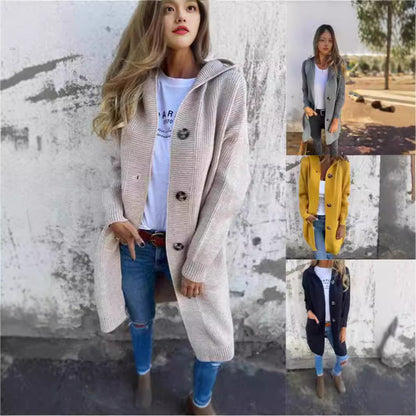 Cardigan Mi-Long Léger pour Femme – Gris Clair