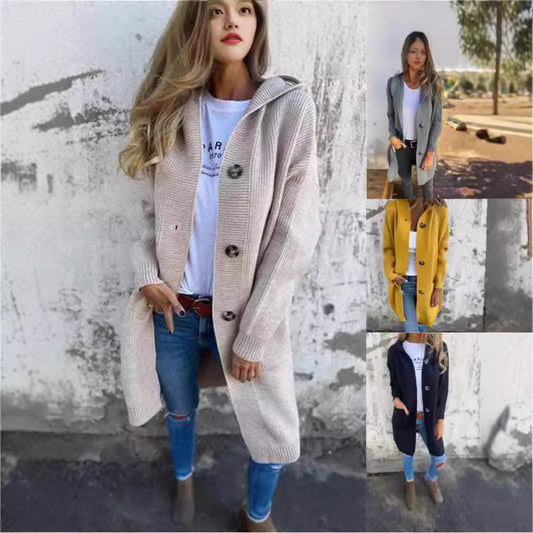 Cardigan Mi-Long Léger pour Femme – Gris Clair