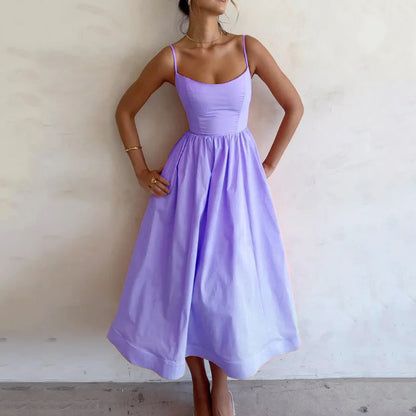 Robe à Bretelles Femme – Style Doux et Sexy