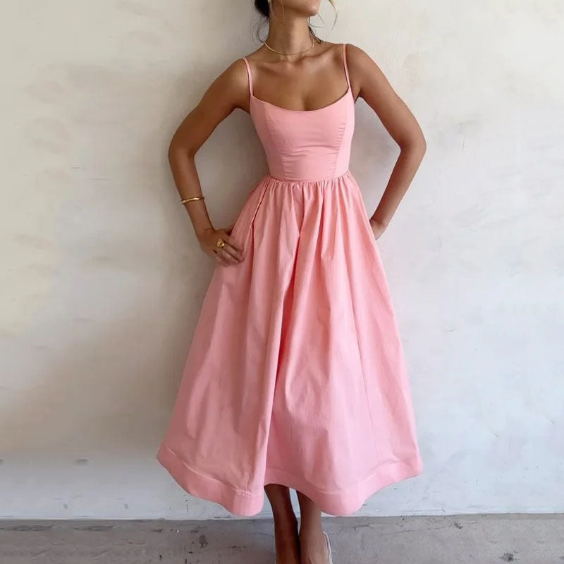 Robe à Bretelles Femme – Style Doux et Sexy
