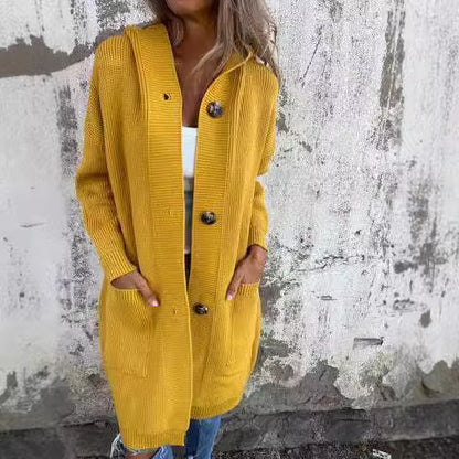 Cardigan Mi-Long Léger pour Femme – Gris Clair