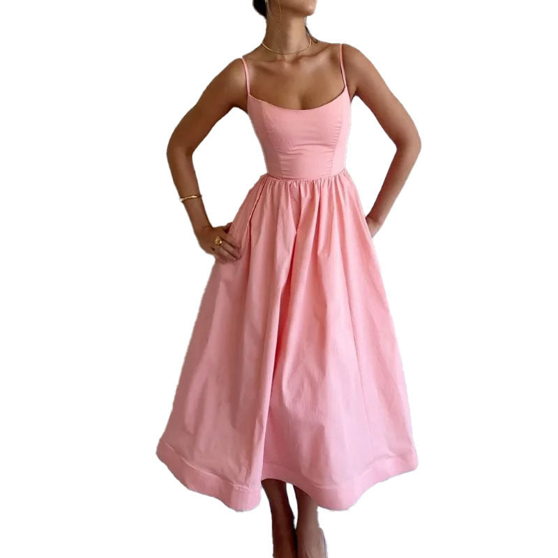 Robe à Bretelles Femme – Style Doux et Sexy